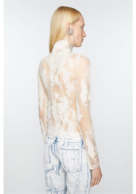 top jacquard donna bianco in cotone ACNE STUDIOS | AL0398AEG